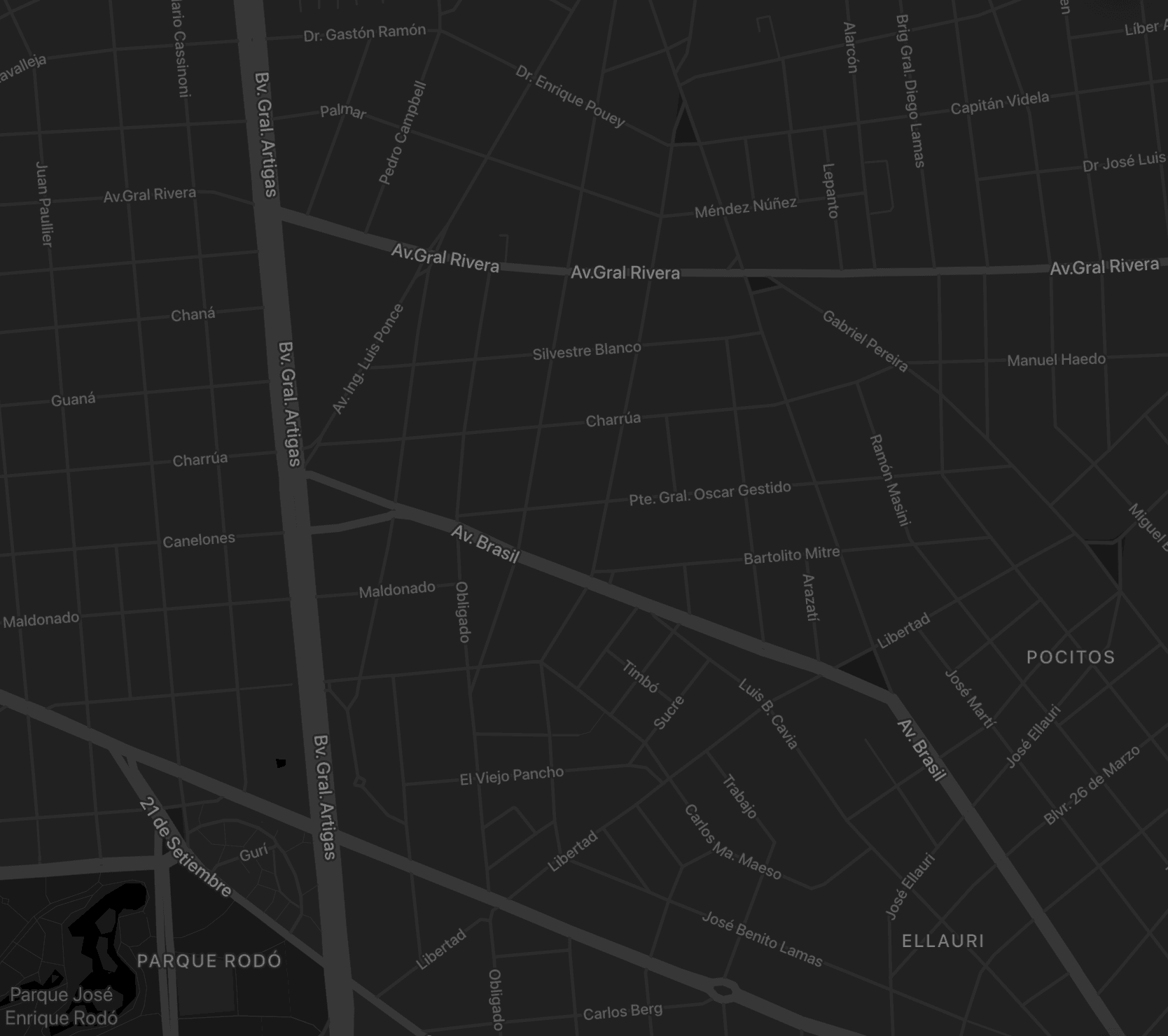 Mapa de entrenamientos de Workout.uy